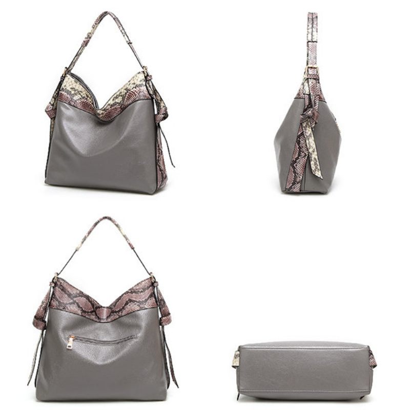 Női Serpentine Pu Bőr Hobos Bag Crossbody Bag Kézitáska