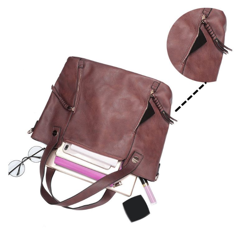 Női Solid Casual Multifunkcionális Kézitáska Nagy Kapacitású Crossbody Táska