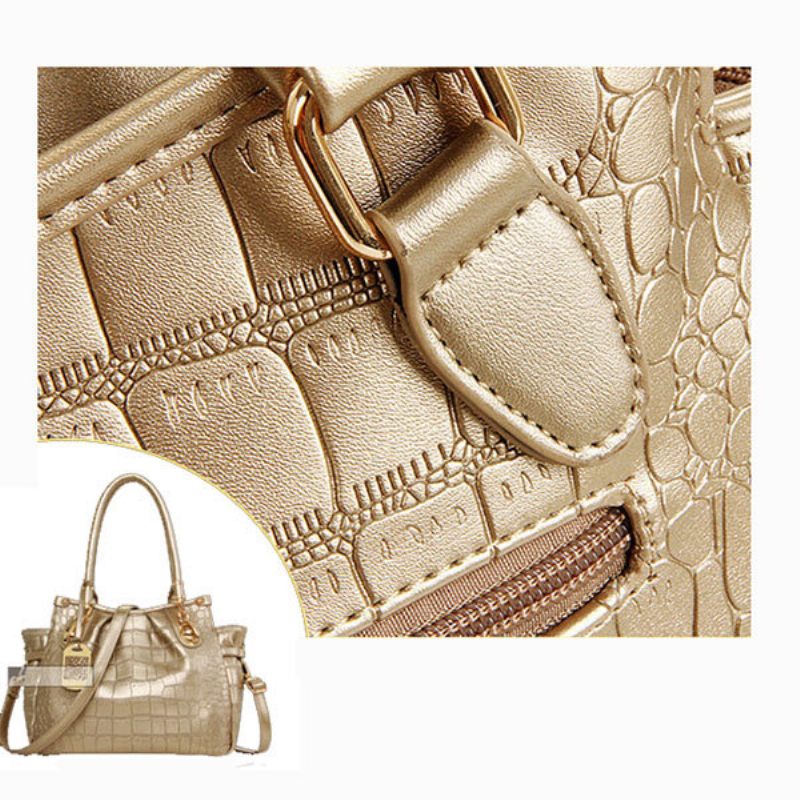 Női Stílusos Alligator Pattern 3 Db Kézitáska Crossbody Bags Clutch