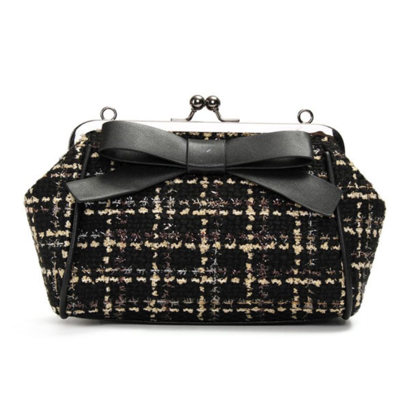 Női Stílusos Lánc Gyapjúszövet Bowknot Hasp Válltáskák Esti Táskák Crossbody