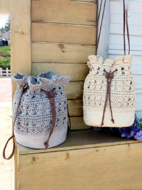 Női Strawn Bohemian Stílusos Könnyű Crossbody Bag Beach Bucket Bag