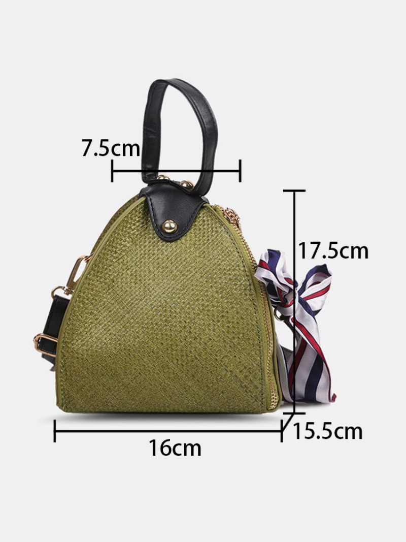 Női Szalma Alkalmi Szövés Gyönyörű Selyemsál Egyszínű Crossbody Táska Kézitáska