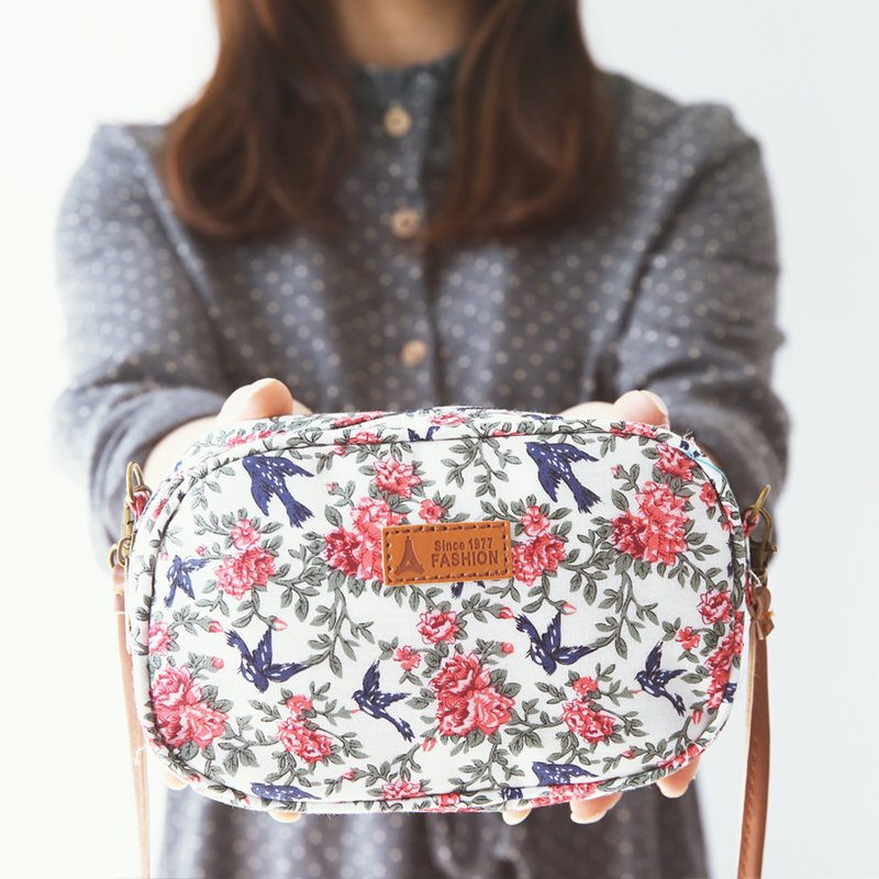 Női Szövetek Mini Print Crossbody Bag Szabadidős Telefontáska