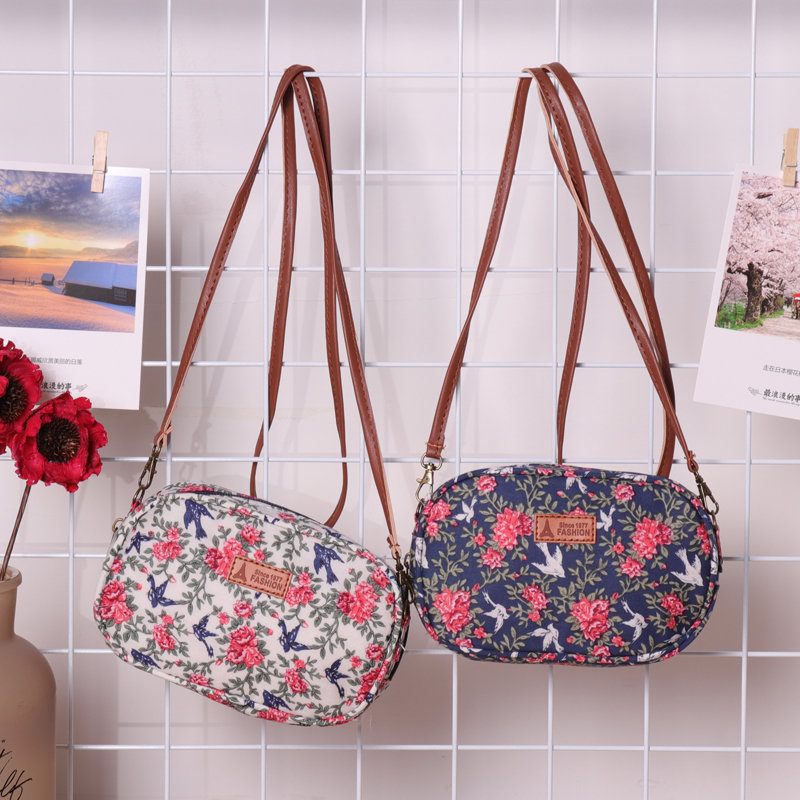 Női Szövetek Mini Print Crossbody Bag Szabadidős Telefontáska