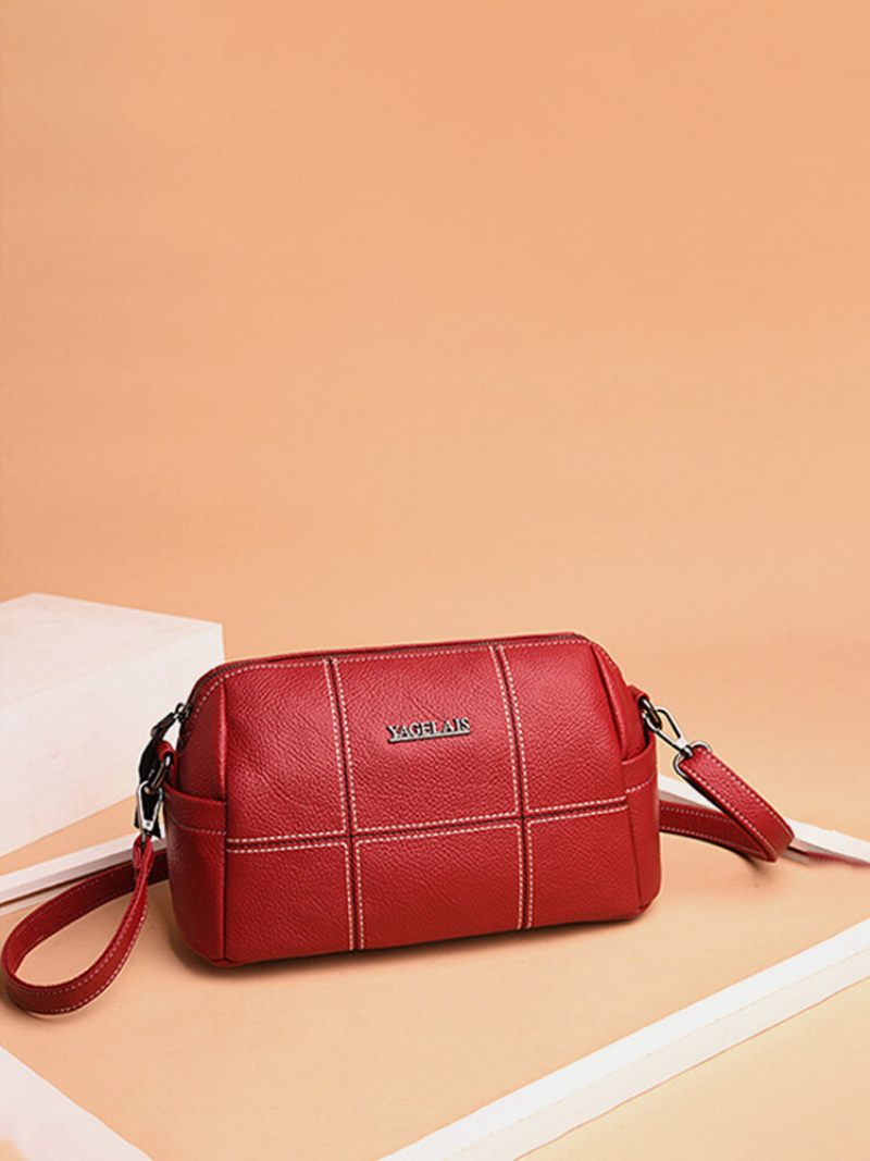 Női Tömör Varrással Crossbody Táska Mummy Bag Műbőr Válltáska