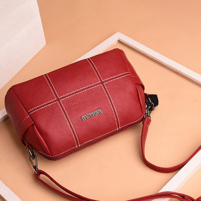 Női Tömör Varrással Crossbody Táska Mummy Bag Műbőr Válltáska