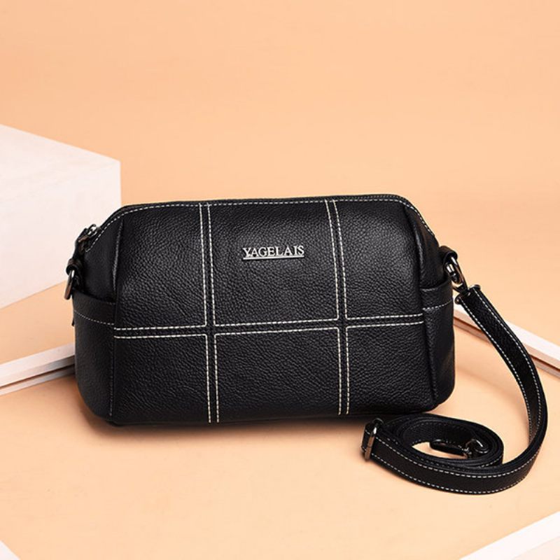 Női Tömör Varrással Crossbody Táska Mummy Bag Műbőr Válltáska