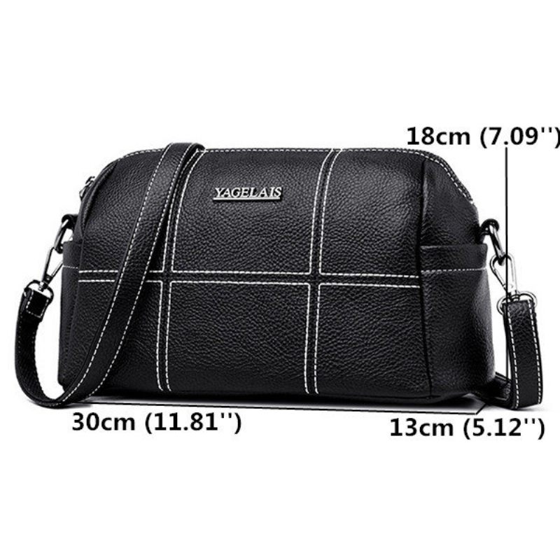 Női Tömör Varrással Crossbody Táska Mummy Bag Műbőr Válltáska