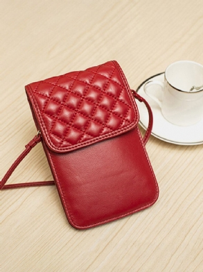 Női Valódi Bőr Lingge Telefontáska Mini Crossbody Táska