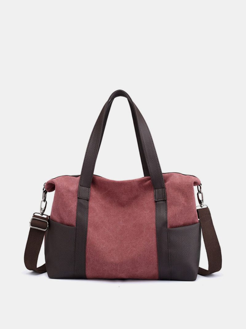 Női Vászon Tartós Nagy Kapacitású Kézitáska Többfunkciós Szabadidős Crossbody Táska