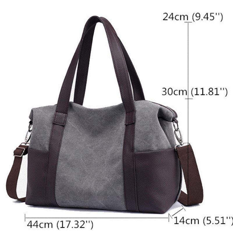 Női Vászon Tartós Nagy Kapacitású Kézitáska Többfunkciós Szabadidős Crossbody Táska