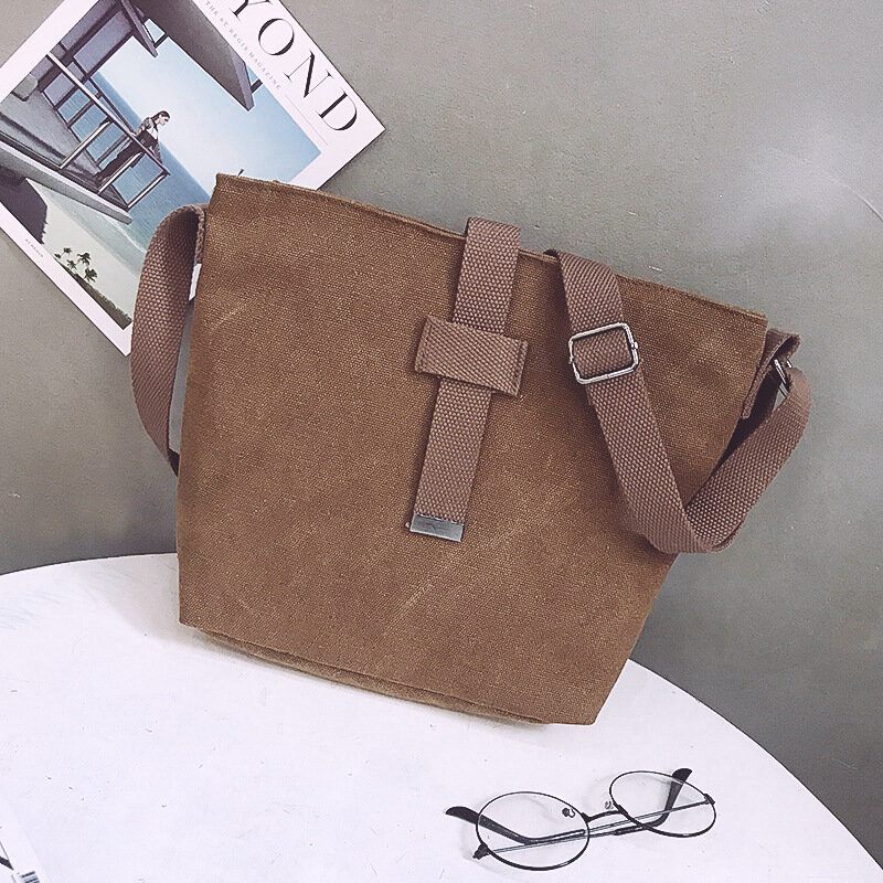 Női Vászon Vintage Nagy Kapacitású Válltáska Crossbody Táska