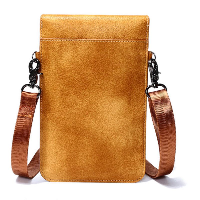 Női Vintage Műbőr Kártyatartó 6 Hüvelykes Telefontáska Válltáska Crossbody Táskák