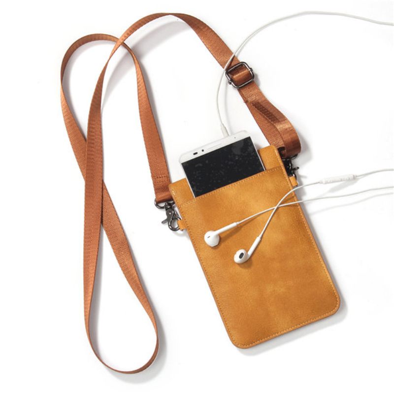 Női Vintage Műbőr Kártyatartó 6 Hüvelykes Telefontáska Válltáska Crossbody Táskák