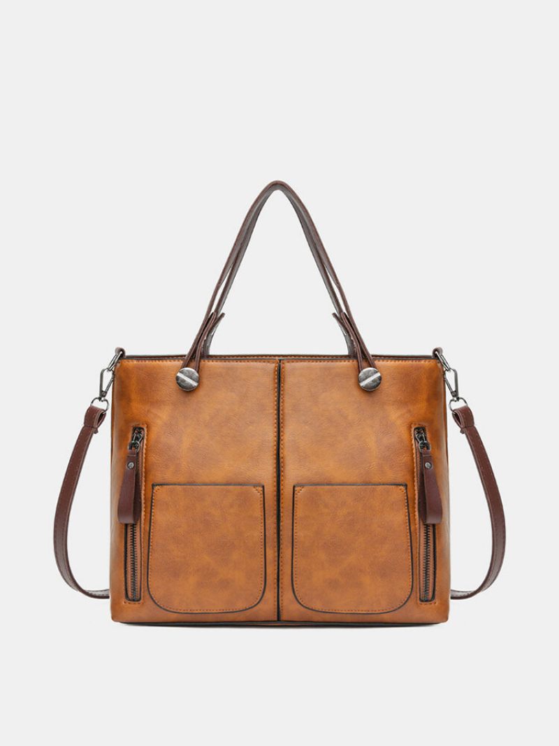 Női Vintage Műbőr Kézitáska Válltáskák Crossbody Táskák