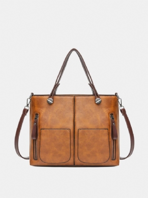 Női Vintage Műbőr Kézitáska Válltáskák Crossbody Táskák