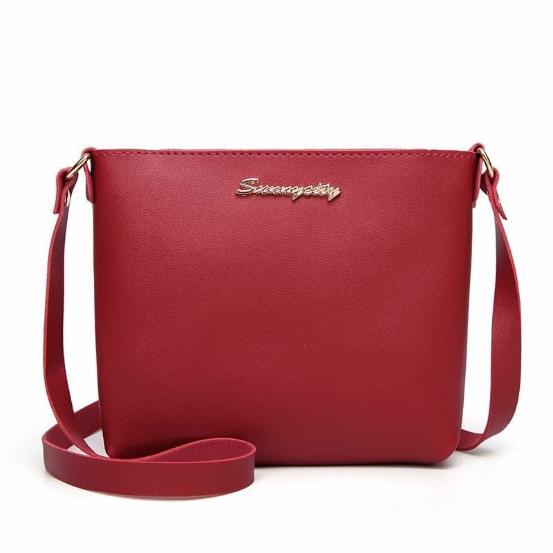 Női Vintage Pu Bőr Crossbody Táska Válltáska