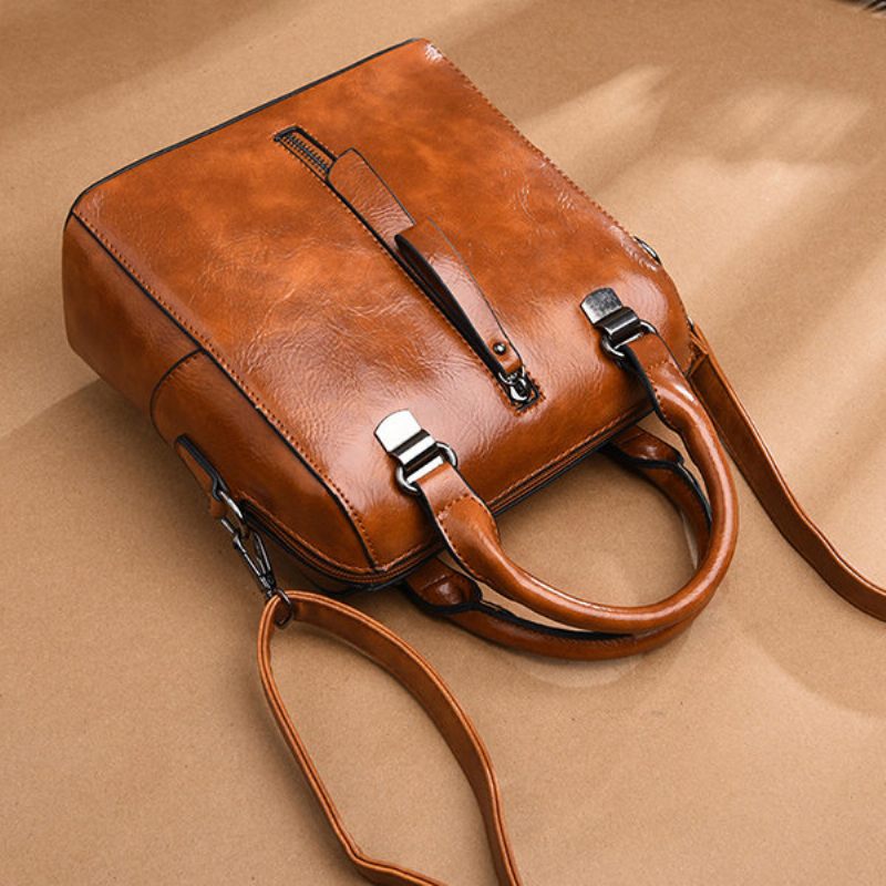 Női Vintage Pu Bőr Kézitáska Alkalmi Crossbody Táska