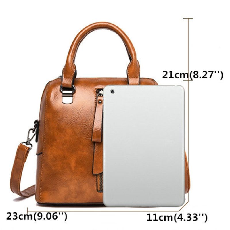 Női Vintage Pu Bőr Kézitáska Alkalmi Crossbody Táska