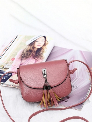 Női Vintage Solid Bojt Crossbody Táskák Szabadidős Válltáskák