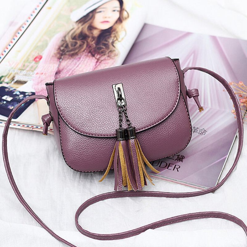 Női Vintage Solid Bojt Crossbody Táskák Szabadidős Válltáskák