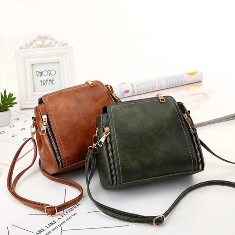 Női Vintage Stílusos Bucket Bag Válltáska Crossbody Bag