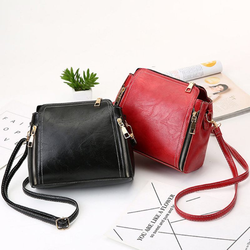 Női Vintage Stílusos Bucket Bag Válltáska Crossbody Bag