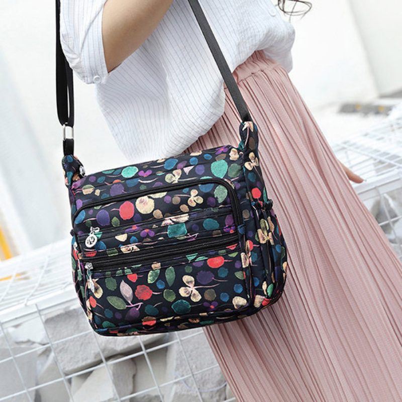 Nylon Print Casual Multi-slot Válltáskák Crossbody Táskák Nőknek