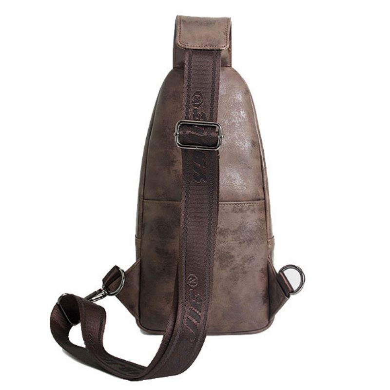 Pu Bőr Vintage Vízálló Kültéri Lovagló Mellkas Táska Crossbody