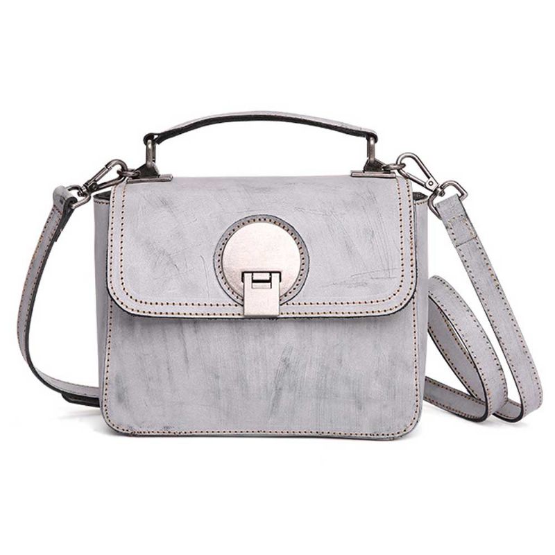 Slim Square Handbag Retro Fog Wax Bőr Kézitáska