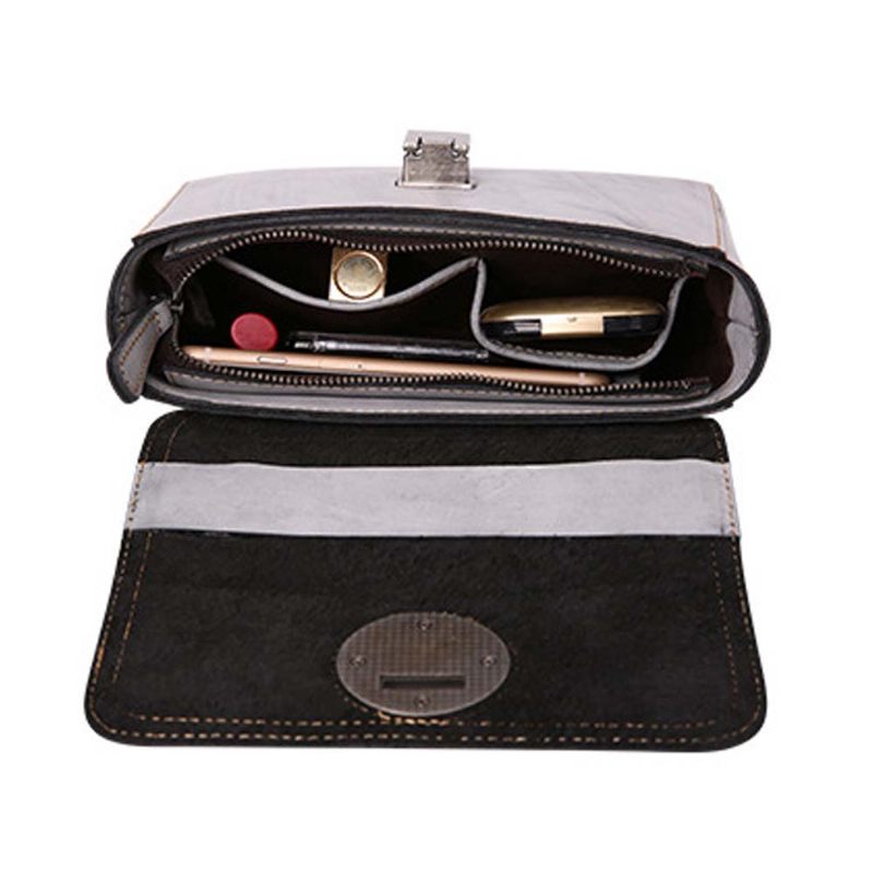 Slim Square Handbag Retro Fog Wax Bőr Kézitáska