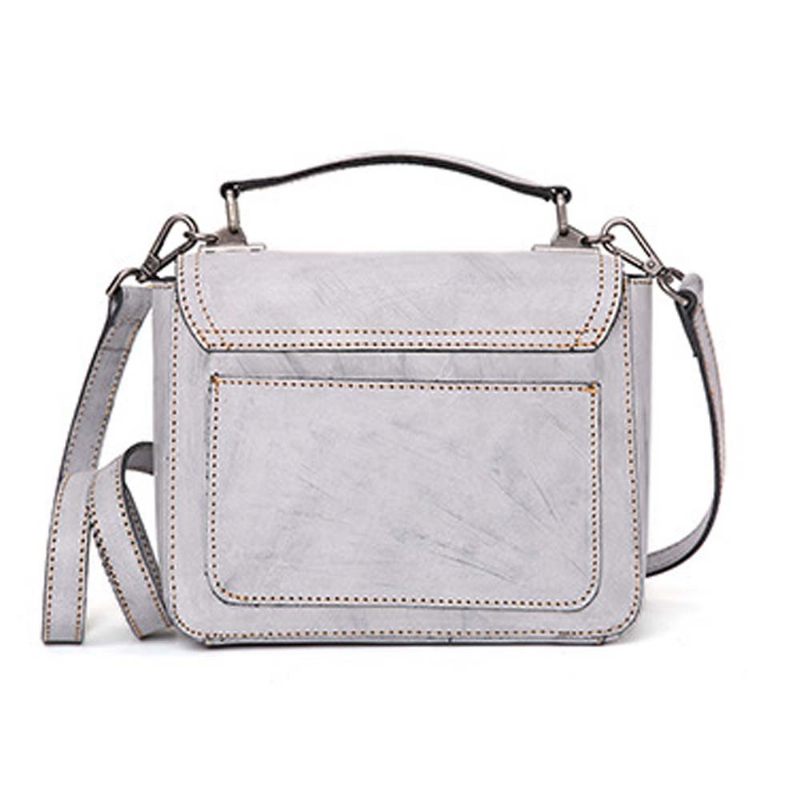 Slim Square Handbag Retro Fog Wax Bőr Kézitáska