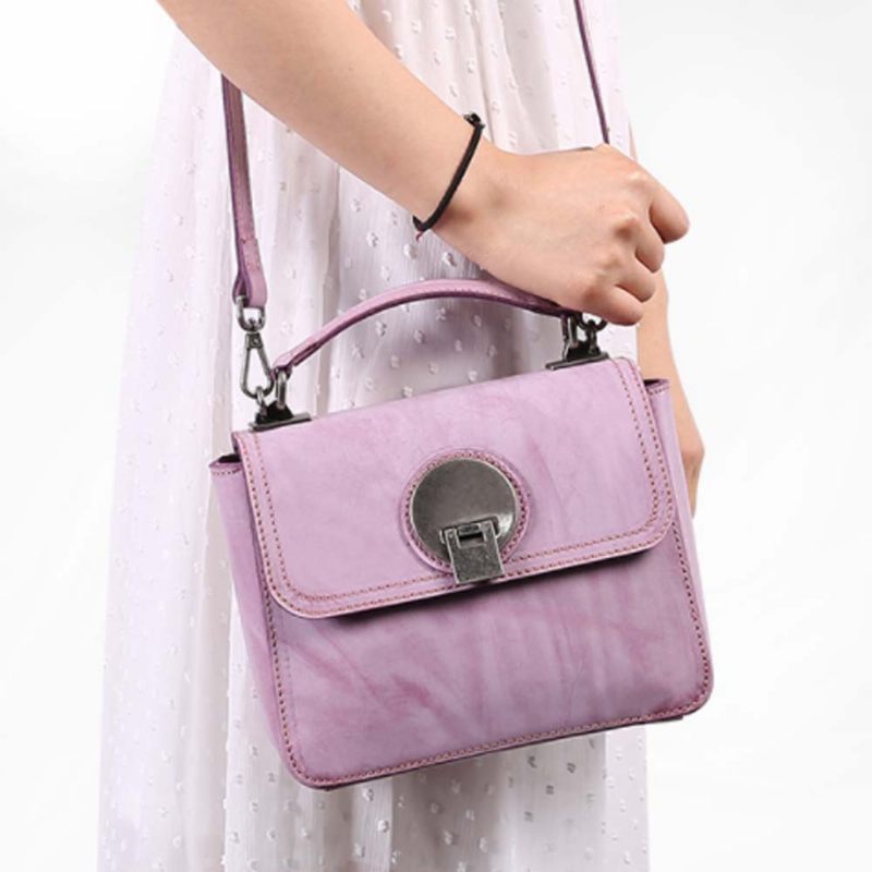 Slim Square Handbag Retro Fog Wax Bőr Kézitáska