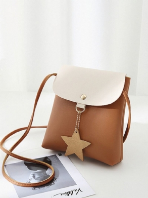 Star Dekorációs Flap Műbőr Válltáskák Crossbody Táska Telefontáska Nőknek