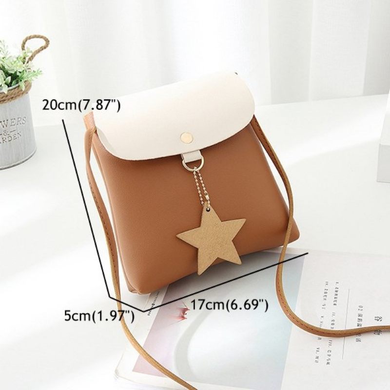 Star Dekorációs Flap Műbőr Válltáskák Crossbody Táska Telefontáska Nőknek