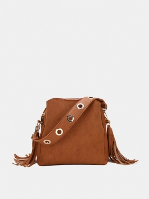 Tassel Bucket Bag Pu Bőr Kézitáska Válltáskák Crossbody Táska Nőknek