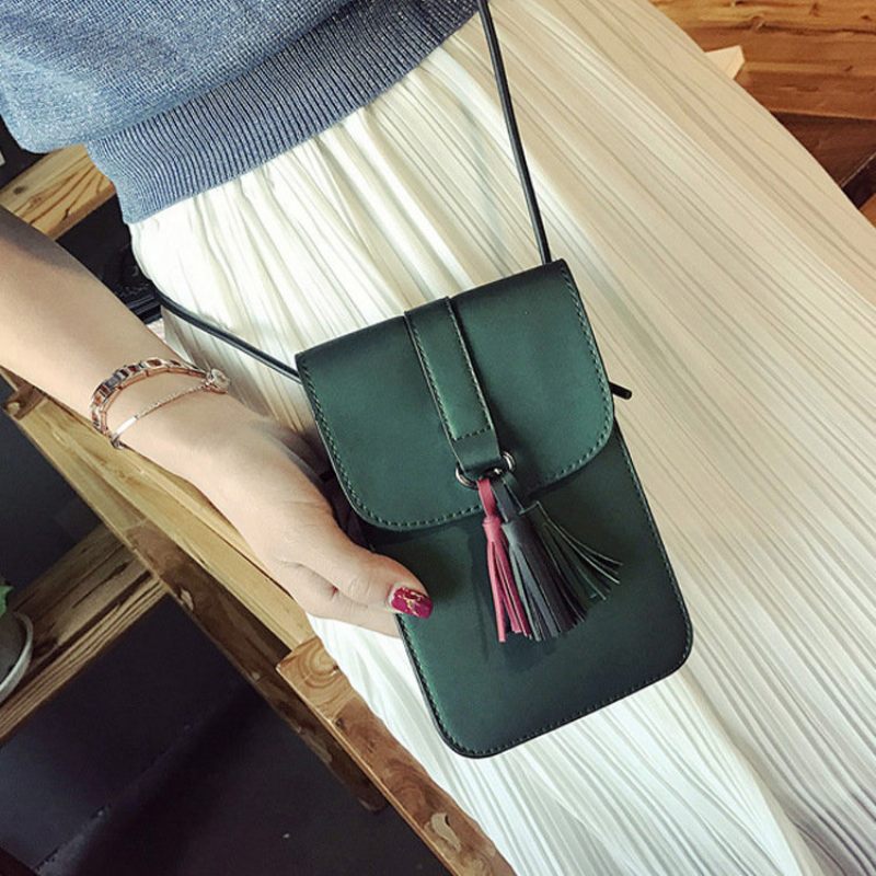 Tassel Stílusos 5.5 Hüvelykes Telefontáska Válltáska Crossbody Táska Pénztárca