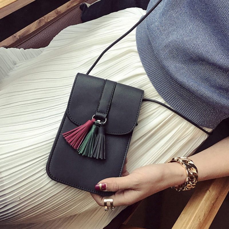 Tassel Stílusos 5.5 Hüvelykes Telefontáska Válltáska Crossbody Táska Pénztárca