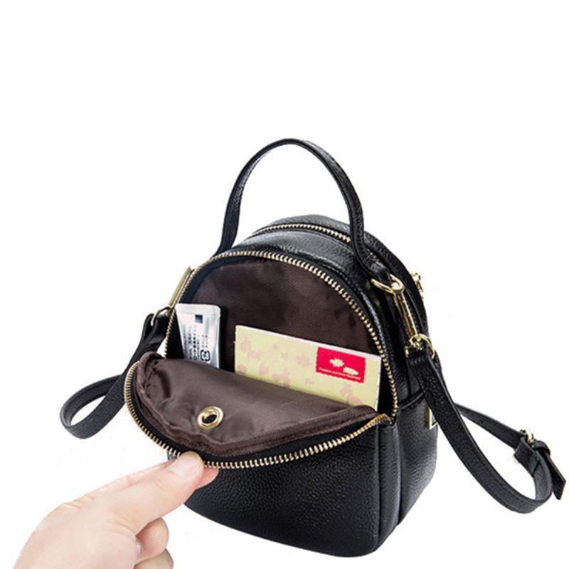 Valódi Bőr Tiszta Színű 5.5 Hüvelykes Telefontáska Válltáska Crossbody Táskák Nőknek