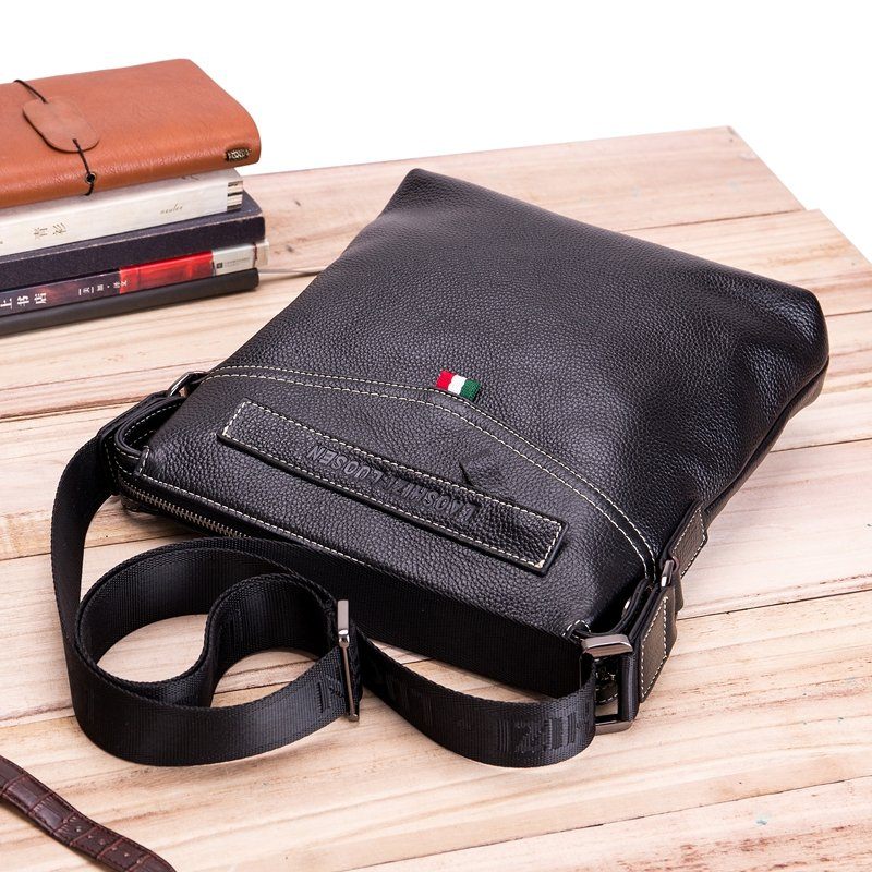 Valódi Bőrből Készült Üzletember Válltáska Crossbody Táska