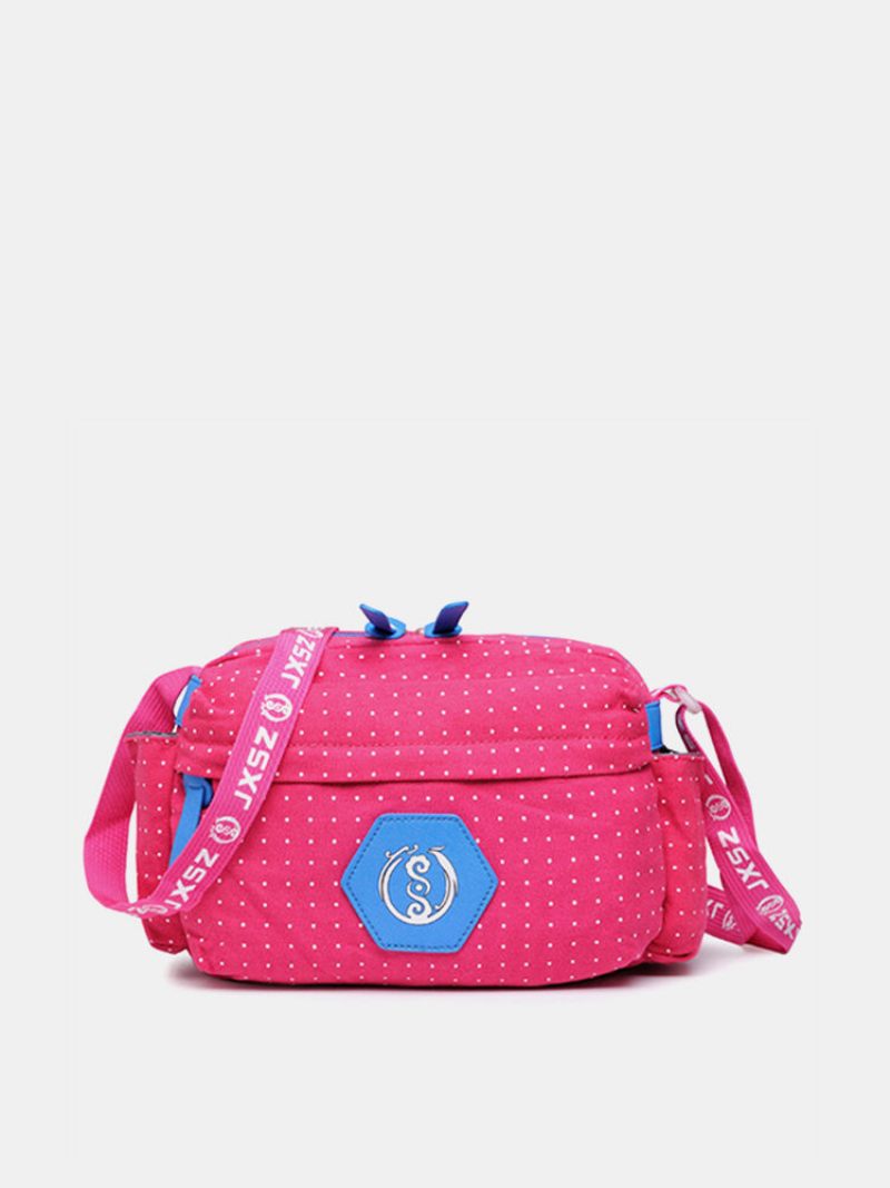 Vászon Casual Sport Travel Könnyű Wave Point Válltáska Crossbody Táskák