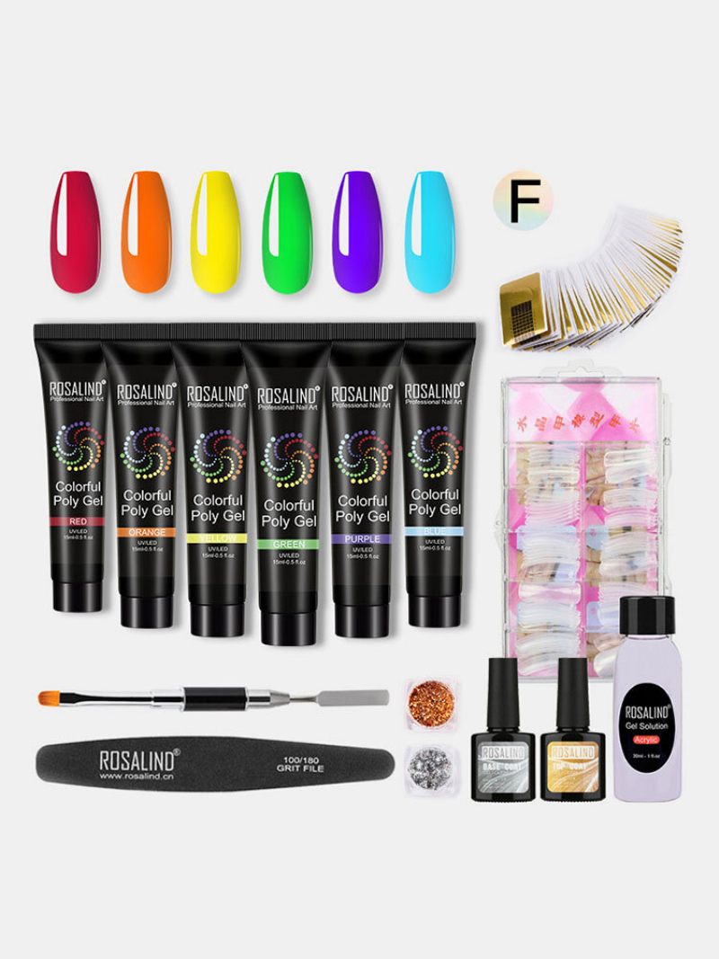 15 Db Nail Quick Extension Gel Kit Crystal Folyékony Fényterápiás Gél Készlet