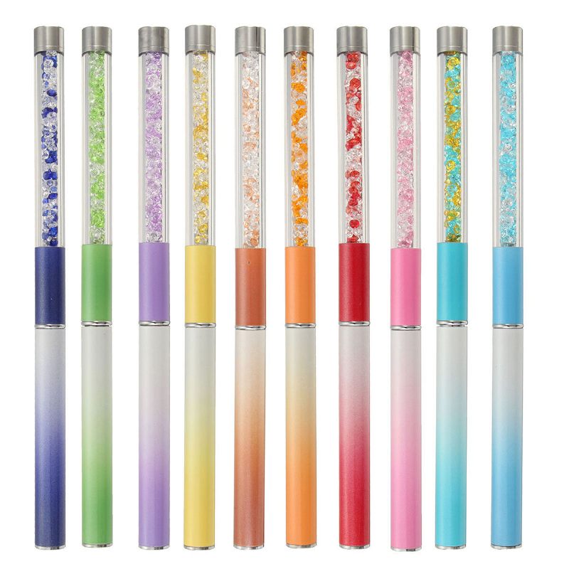 1db Crystal Gradient Nail Art Pen Gel Nylon Hajkefe