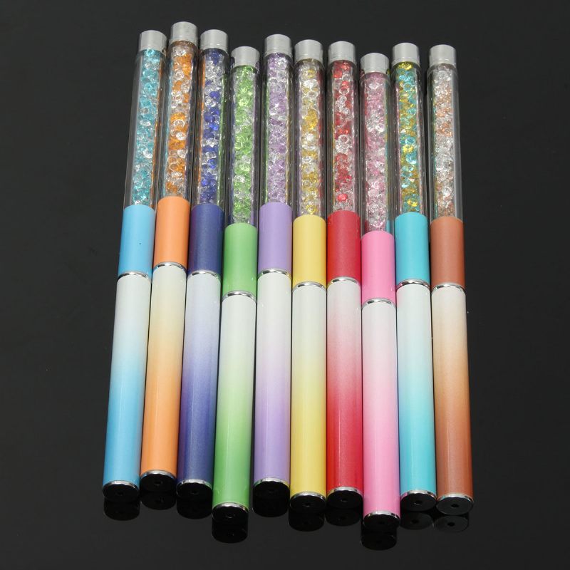 1db Crystal Gradient Nail Art Pen Gel Nylon Hajkefe