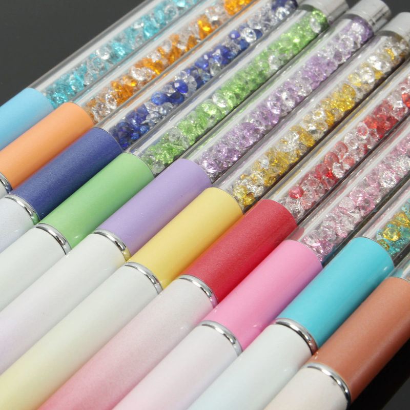 1db Crystal Gradient Nail Art Pen Gel Nylon Hajkefe