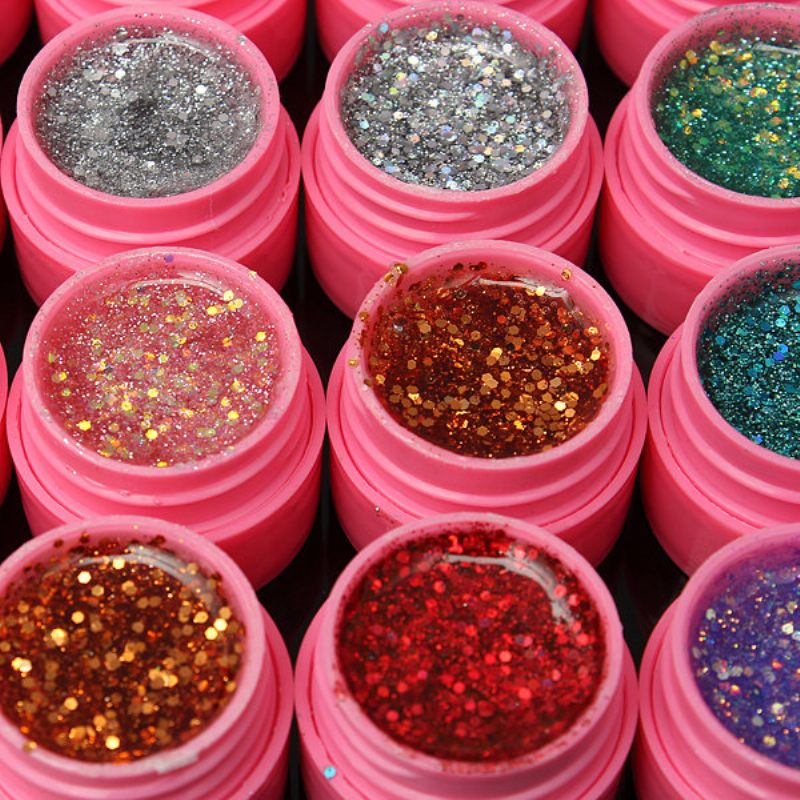 36 Db Mix Colors Shining Glitter Akril Uv Gél Építő Lakkkészlet