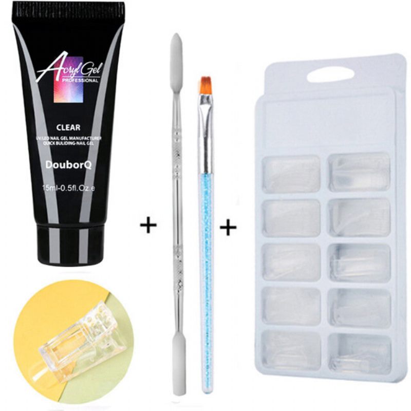 4 Db-os Jelly Gel Set Körömhosszabbításhoz Soak Off Quick Builder Crystal Gel Nail Art Gel Kit