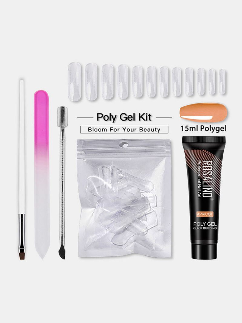 5 Db Poly Nail Gel Kit Professzionális Art Design Dekorációk Hosszabbító Körömlakk Készlet