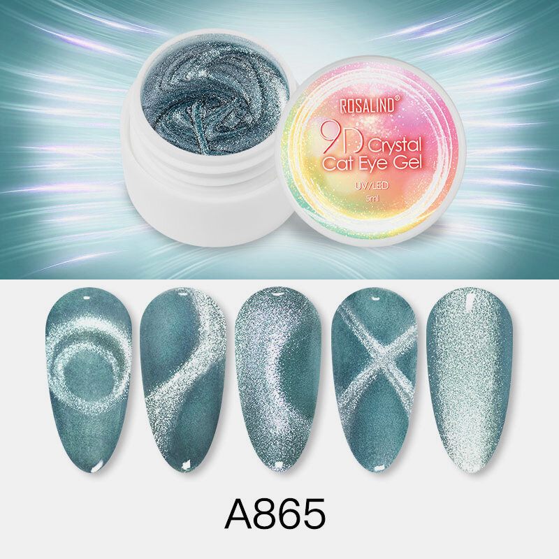 5 Ml 9d Crystal Cat Eye Gel Nail Art Design Lakk Soak-off Gél Uv Led Lámpával Kötött Körömlakk Gél