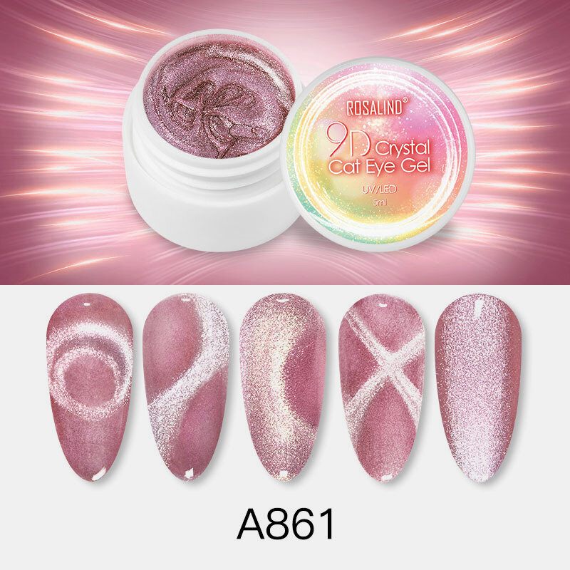 5 Ml 9d Crystal Cat Eye Gel Nail Art Design Lakk Soak-off Gél Uv Led Lámpával Kötött Körömlakk Gél